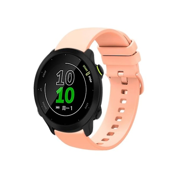 Rem for Garmin Forerunner 158 20 mm Rosa Solid Color Myk Silikonklokke Rem