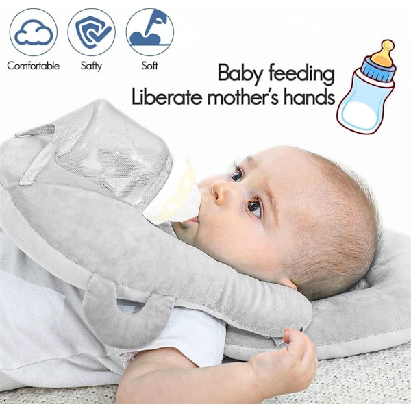 Multifunktionel Ammepude, Aftagelig Baby Madning Fast Pude/Grå