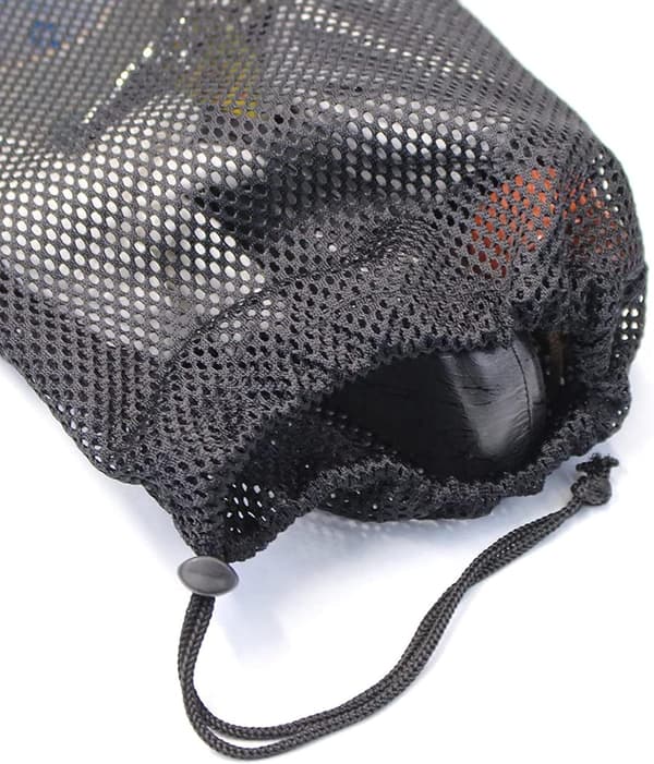 Sort Mesh Taske - Holdbar nylon snørepose til forskellige formål