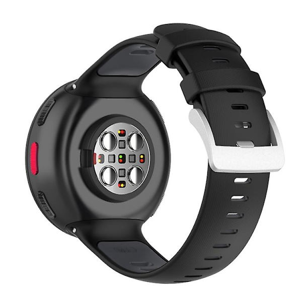 Til Polar Vantage V2 tofarvet silikoneurrem Black Grey