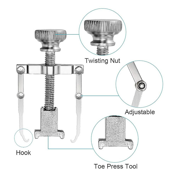 Ingrodd tånagel Corrector Lifter Tool Pedikyr Tånagel Fot Nagelvård Silver