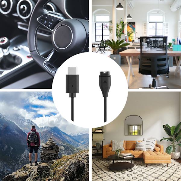 Laddare för Garmin Instinct 2 Solar Instinct 2 USB-laddningskabel