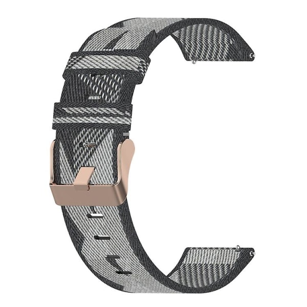 Til Garmin Forerunner 255 22mm Nylon Vævet Urrem CIJ Grey