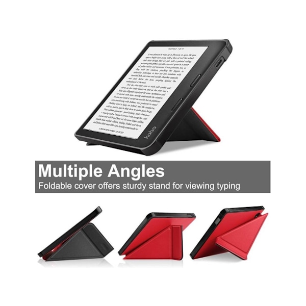Auto Vågn/Sov Tablet Cover (kobo Libra 2 7 Rød)