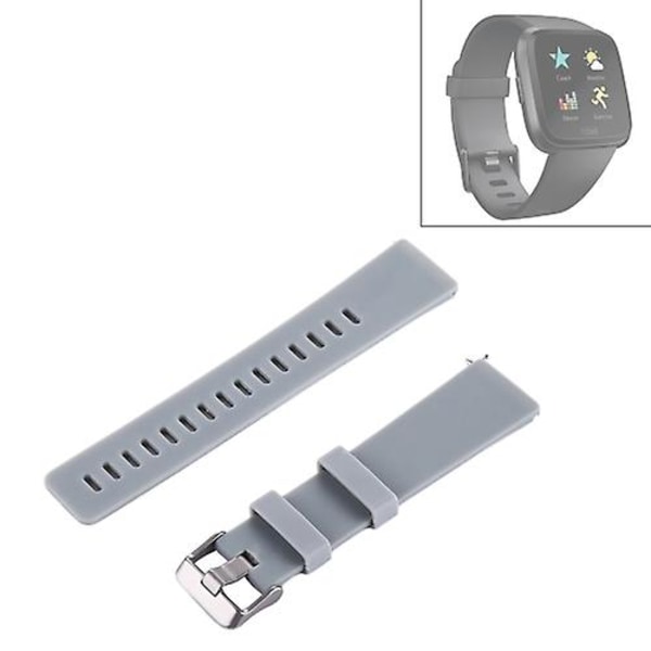 För Fitbit Versa / Versa 2 Simple Fashion Silicone Watch Band Grey