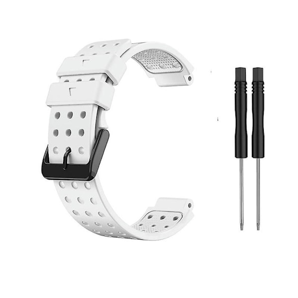 Rem til Garmin Approach S20 Monokrom Ur - Til Garmin Approach S20 Silikone Erstatning Fashion Håndled Til Garmin white