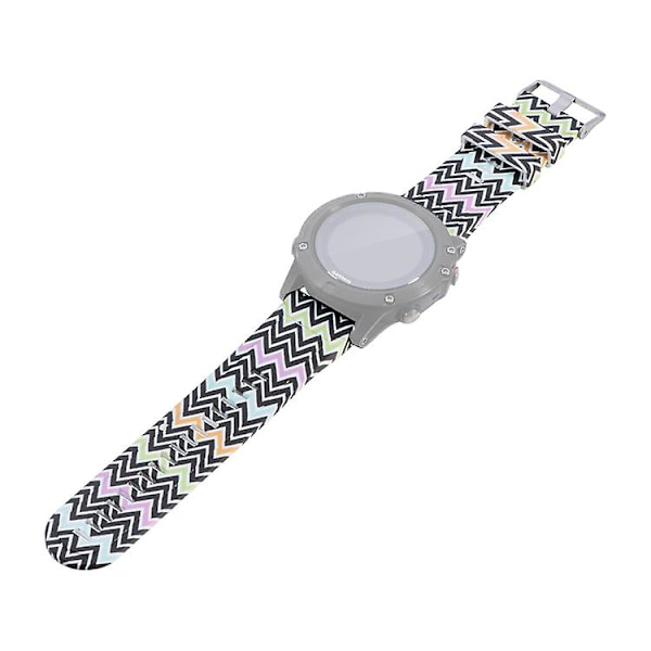 Til Garmin Fenix ​​5x 26mm / Fenix3 Hr Silikone urbånd Colorful Flowers)