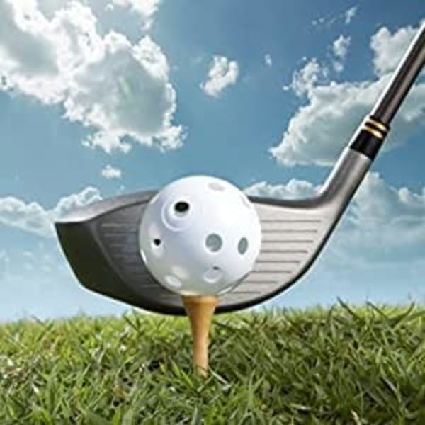 Träningsgolfbollar Set - Färgglada Perforerade Plastgolfbollar för Svingträning