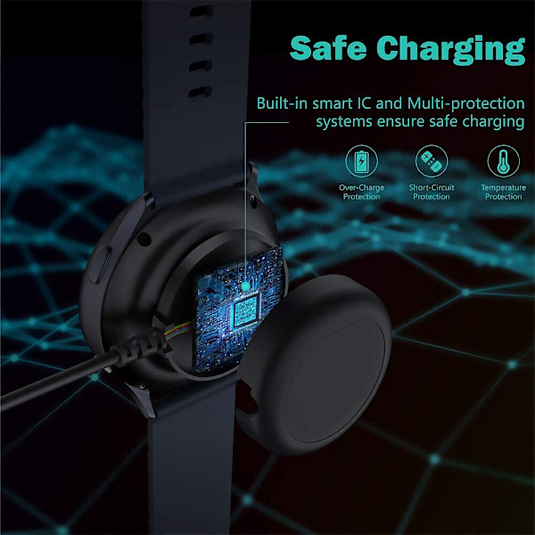 Oplader til Samsung Galaxy Watch 5 Pro 45Mm Hurtigoplader USB-C Type C Kabel Dock