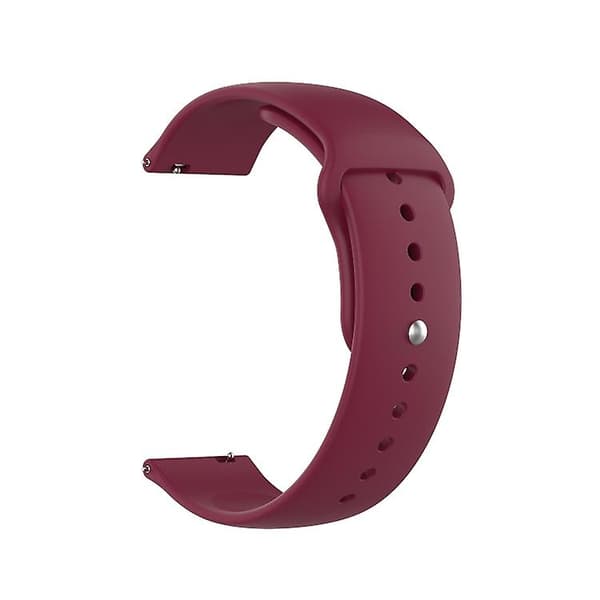 Til Garmin Vivomove 3s / 4s 18 mm omvendt spænde silikone urbånd Wine Red
