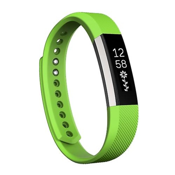 For Fitbit Alta Watch Oblique Texture Silicone Watchrem, liten størrelse, lengde: ca. 18,5 cm Green