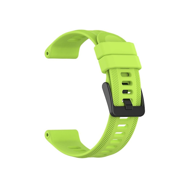 Rem til Garmin Fenix 6 Sapphire Gps 22Mm Ensfarvet Silikone Urrem Lime Farve