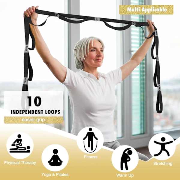 Stretchingband med Bokstäver & Kommentarer - Icke-elastiska Yogaband