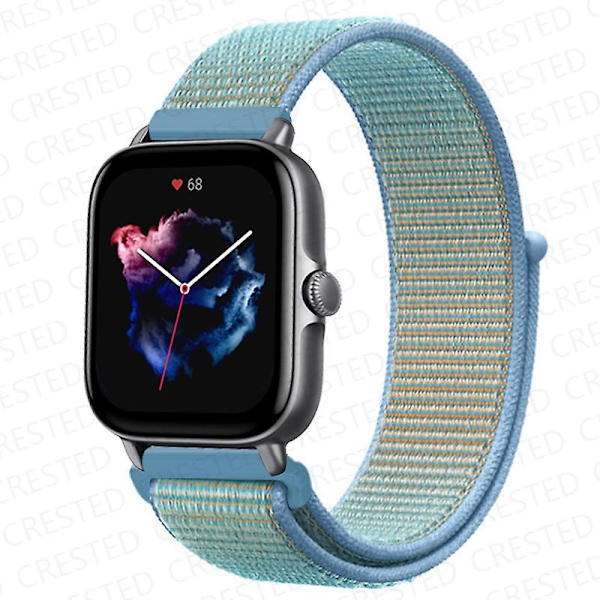 20 mm 22 mm watch för Amazfit Gts/2/2e/4/3/mini Gtr 4/2/3/ pro 47 mm Stratos 3 nylon Pulseira Correa Amazfit bipsband Cornflower  42 20mm