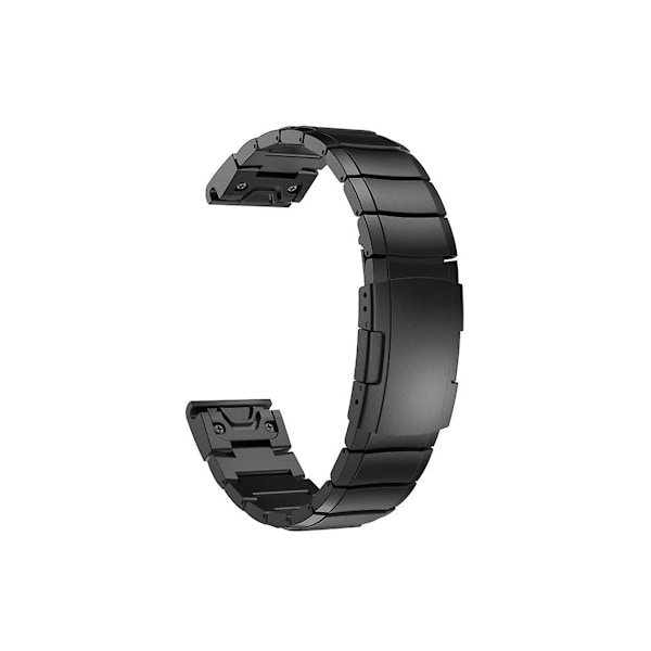 Rem for Garmin Tactix 7 26 mm Svart Turtle Shell Rem i rustfritt stål