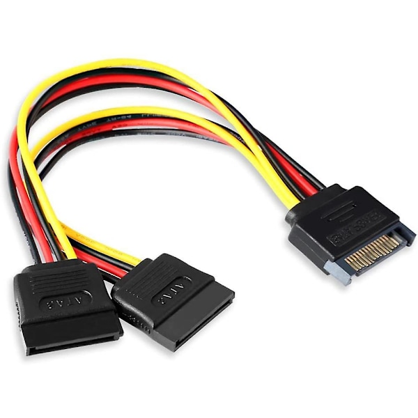 15-pin virtajohto, Cable Creation Sata 15-pin uros 3x15-pin naaras virtajohdon jatkokaapeli Y-haaroitinsovitin
