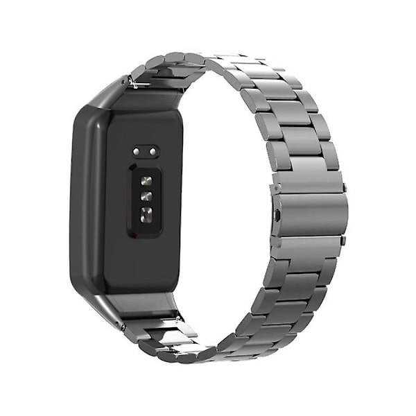 För Oppo Watch gratis Nfc rostfritt stål watch med tre pärlor Grey