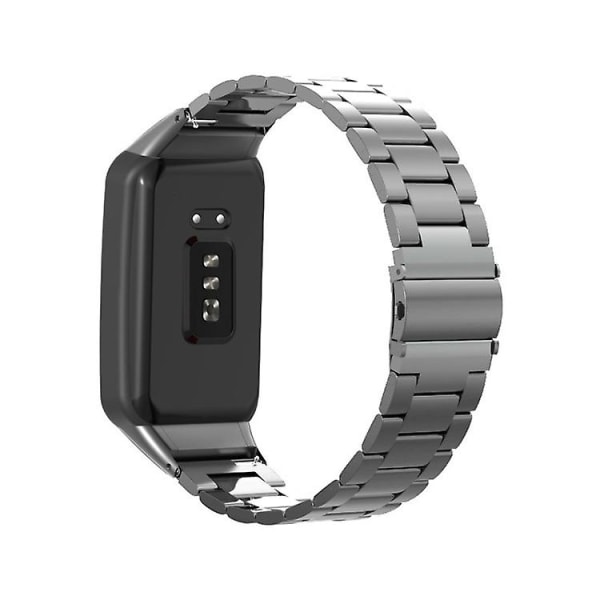 Til Oppo Watch Gratis Nfc rustfrit stål urrem med tre perler Grey