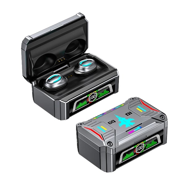 Todelliset langattomat Bluetooth-kuulokkeet, stereobasso, digitaalinen näyttö, kosketusohjaus