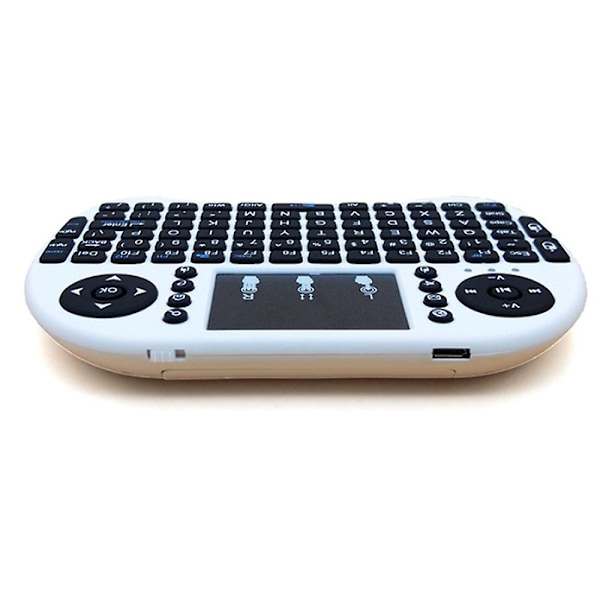 Mini 2.4ghz Multi-media Portable Wireless Handheld Mini Keyboard Backlit lithium battery white