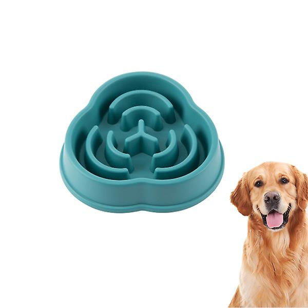 Hund långsam mat Anti-slip skål Långsam mat matare För att förhindra sväljning Mat skål Anti kvävning skål Husdjur skål Green