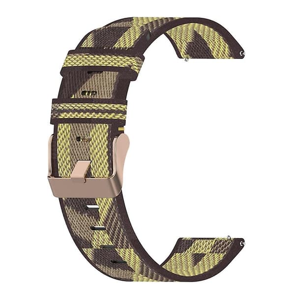 For Garmin Forerunner 158 20 mm nylonvevd klokkerem Yellow