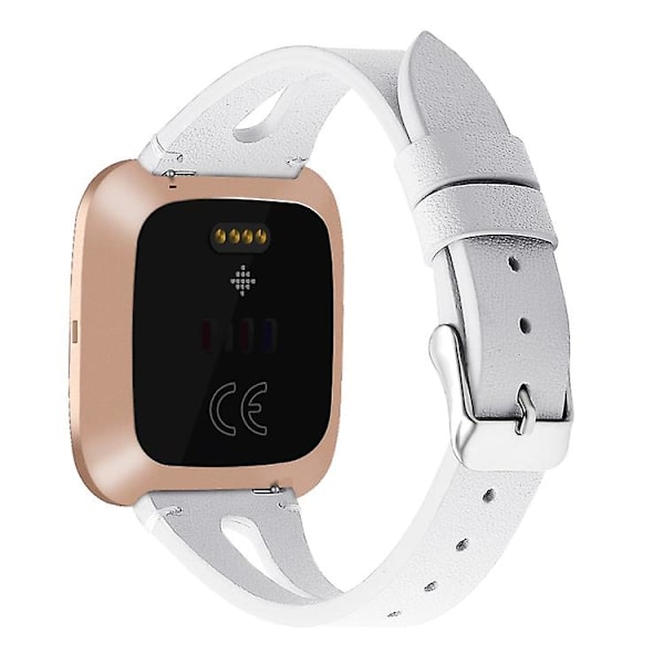 För Fitbit Versa 2 Läder watch i mitten White
