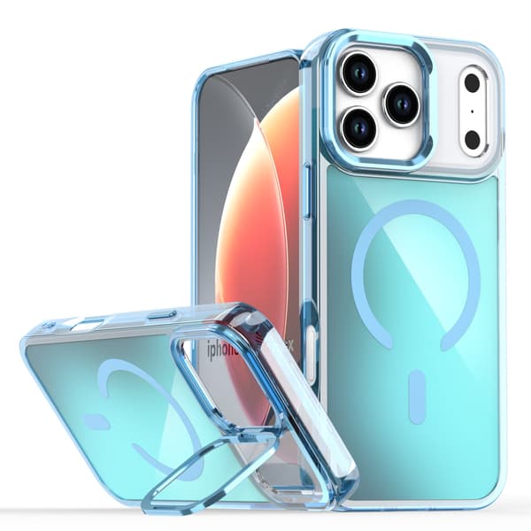Skal för iPhone 17 Pro, Gradient skyddsfodral med fäste, blå