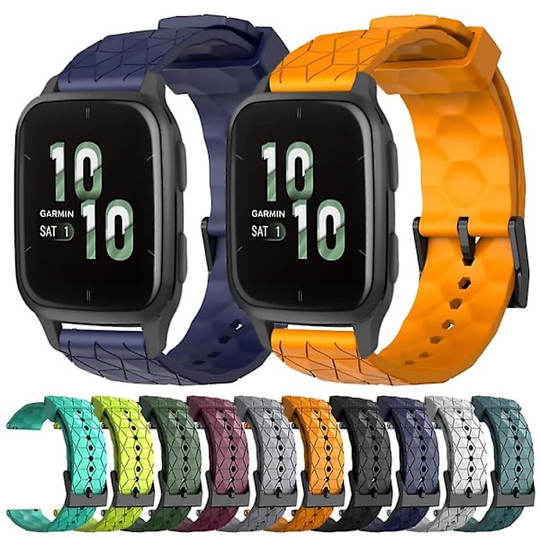 Garmin Forerunner Sq2 20 mm jalkapallokuvioidulle yksiväriselle watch Grey