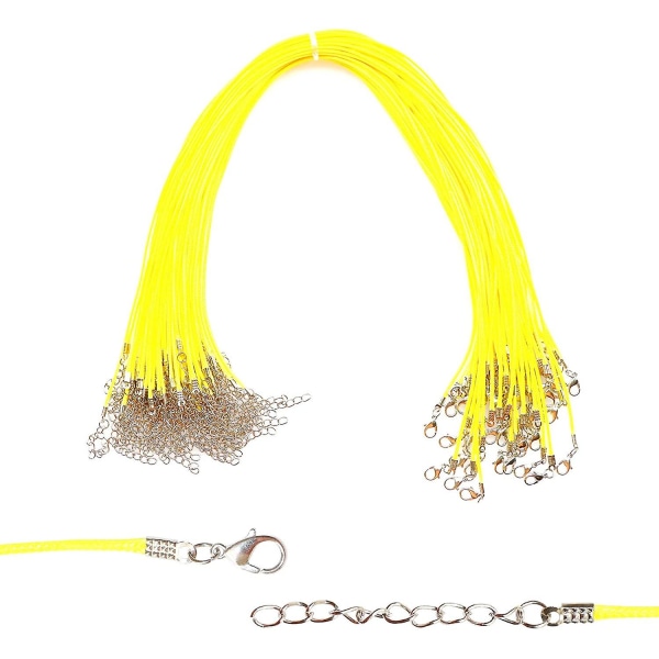 Qucyy 100 st Halsbandssnöre med spänne vaxat halsbandssnöre bomullsrepsladd halsband för hänge
