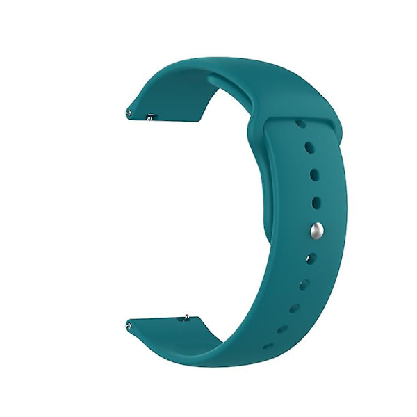 Til Garmin Vivomove 3s / 4s 18 mm omvendt spænde silikone urbånd Official Green