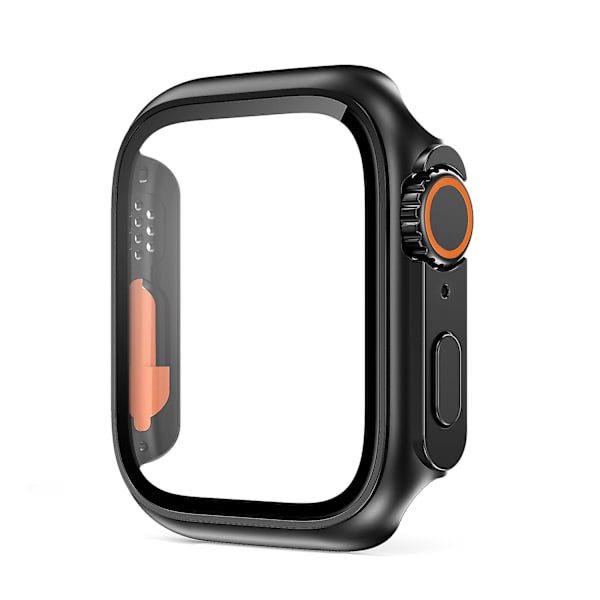 Skyddsskal av härdat glas för Apple Watch 8 7 45 mm 41 mm Anti-dropp anti-scratch watch för Iwatch 6 5 4 Se 44 ​​mm 40 mm Original Black 45mm