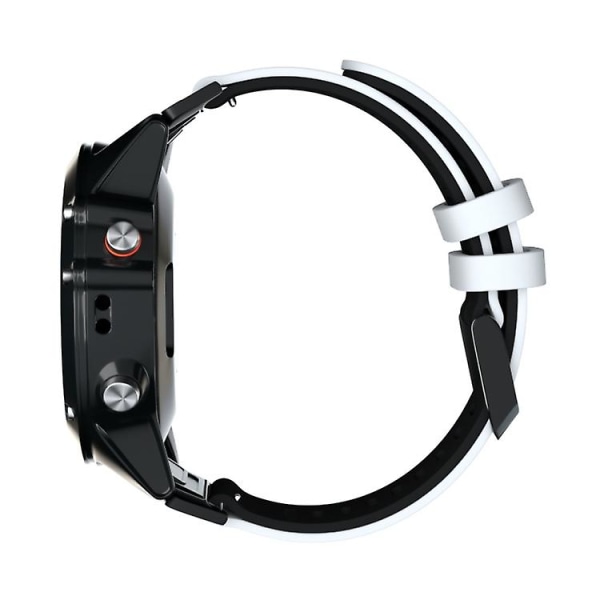 Til Garmin Fenix ​​6x To-farve Silikone Quick Release Urrem White Black