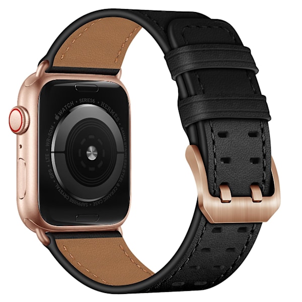Business nahkaranneke Apple Watch Ultralle 49mm 8 7 45mm 41mm Laadukas ranneke Iwatchille 6 5 4 3 Se 38mm 40mm 42mm 44mm Black 2 For 42mm 44mm 45mm