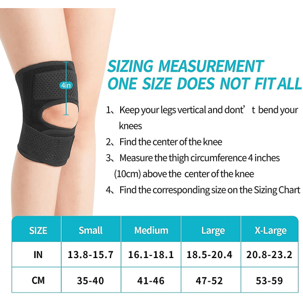 Polvituki sivustabiloittimilla lievittää nivelkiven repeytymistä polvikipua Acl Mcl -niveltulehdus, nivelkipujen lievitys, hengittävä säädettävä polvituki, joka sopii Black M Right