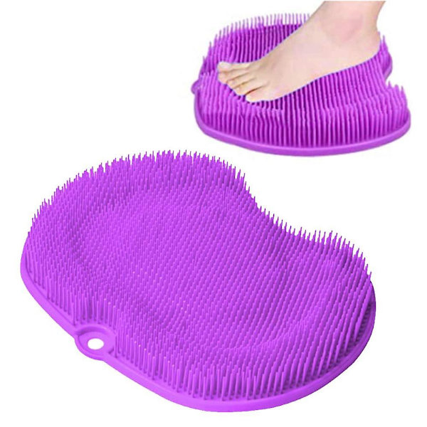 Fotskrubber Massasjeapparat, Akupressurmatte Med Sklisikre Sugekopper Purple