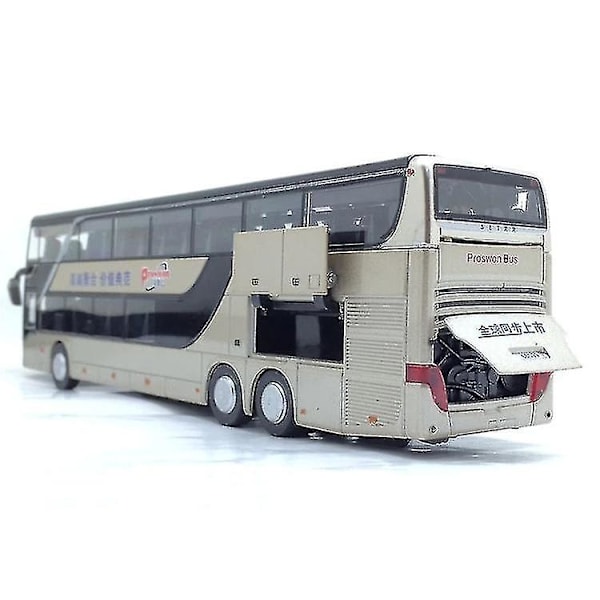 Bus Model 1:32 High Simulation Twin Sightseeing Blinkende legetøjsbil