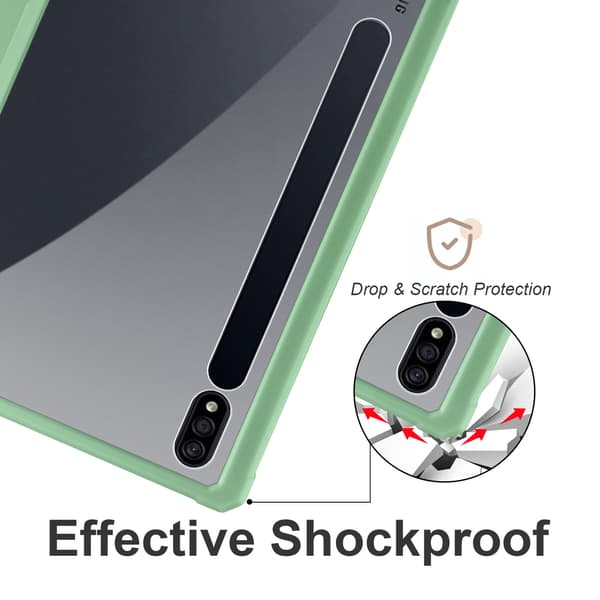Fodral för Samsung Galaxy Tab S9 Plus/S9 Fe Plus Akryl surfplatta skyddsfodral grön