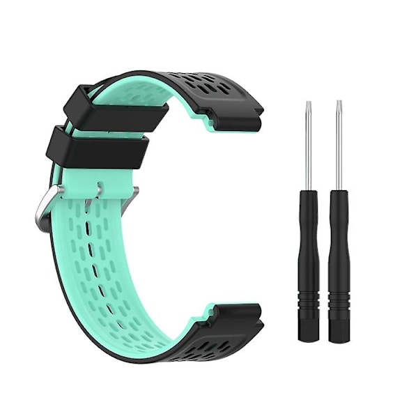 For Garmin Approach S2 / S4 Tofarget silikonklokkerem Black Mint Green