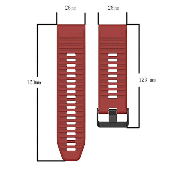 Til Garmin Descent Mk 2 26 mm horisontal tekstur silikone urrem med værktøj til fjernelse White