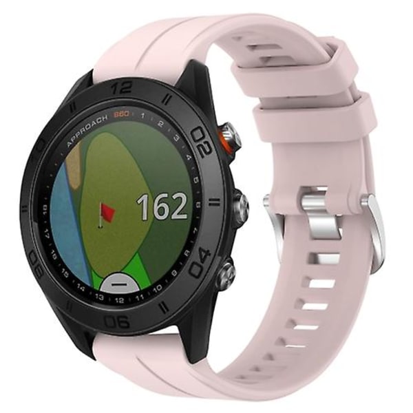 För Garmin Approach S60 22mm enfärgad watch Pink