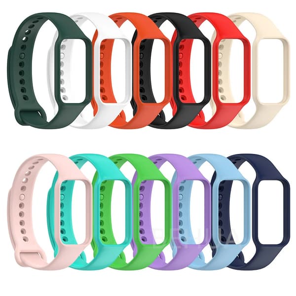 Silikoniranneke Xiaomi Band 8 Active/Redmi Band 2 -älykelloon (vihreä)