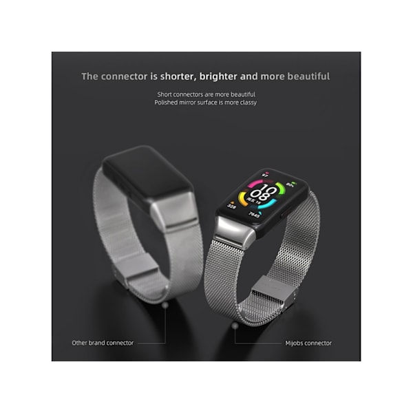 Smartwatch-rem til Huawei Strap 6 / Honor Strap 6/7 MIJOBS Milan rustfrit stål (rosa guld)
