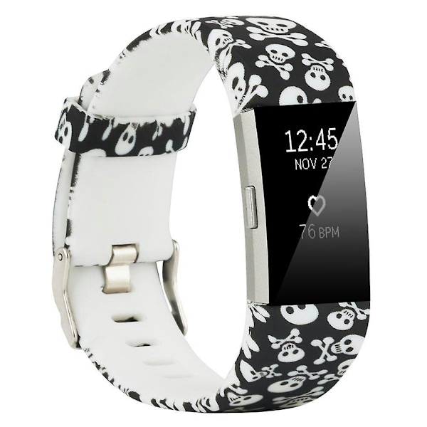 Håndleddsstropp for fitbit charge 2 smart watch tilbehør for fitbit charge 2 smart håndleddsstropp erstatning s Skull S