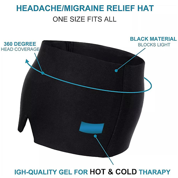 Gel Varm och Kall Terapi Huvudvärk Migrän Relief Mössa För Chemo, Sinus, Nacke Bärbar Wrap Stress Tryck Smärta Massage PURPLE SET