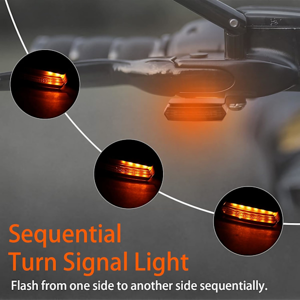 Motorcykel LED Blinklys - Sekventielle Flowing Mini Blinklys