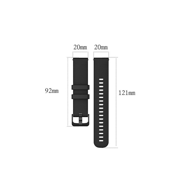 Rem for Garmin Venu 2 Plus Silikonurrem Liten Gitter Grå