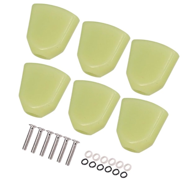 6 kpl Jade Green Trapezoid Guitar Tuning Peg Key Virittimet Kahvakorkit