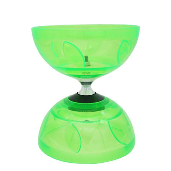Diabolo- set (4 väriä 2 kokoa) kolminkertainen kuulalaakeroitu kytkin yhteensopivien värillisten kuitujen käsisauvat, Diablo-nauha ja laukku Green small