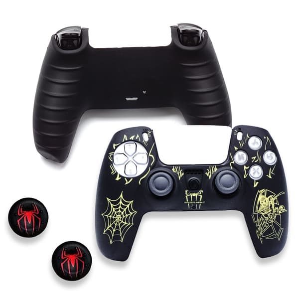 Silikoneetui til PS5 Controller med 2 Joystick Caps M02 gul